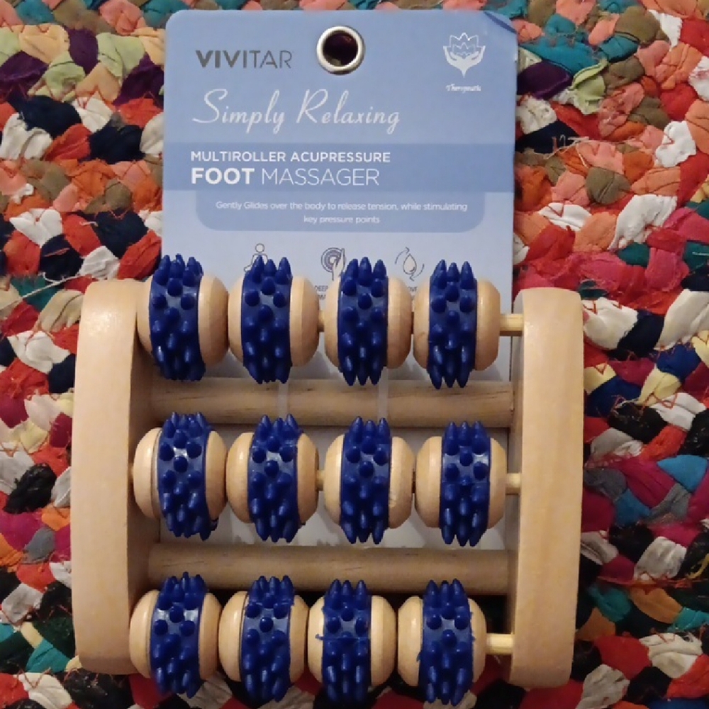 Vivitar Blue and Tan Foot Massager